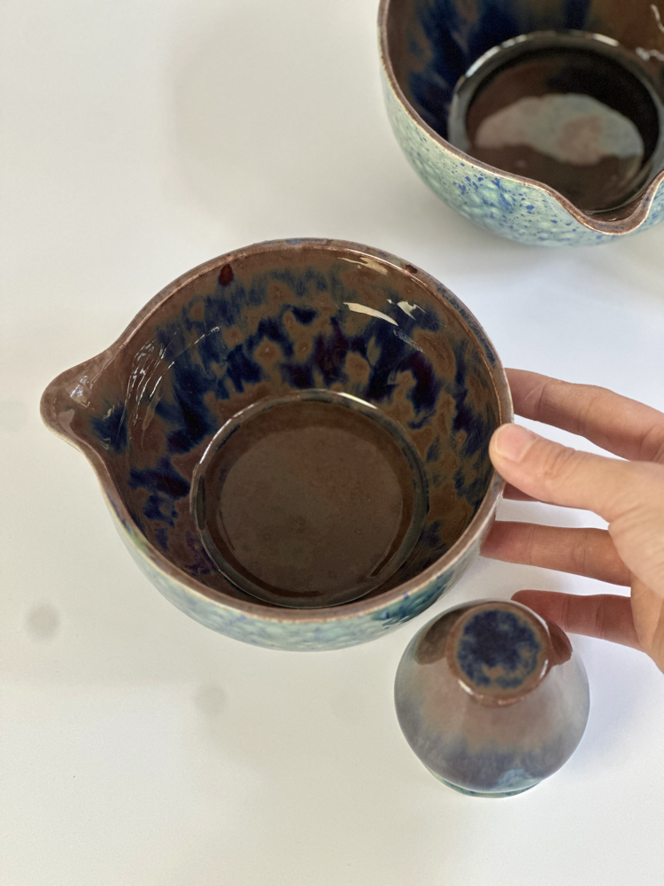 Peacock Matcha Bowl & Whisk Tutucu