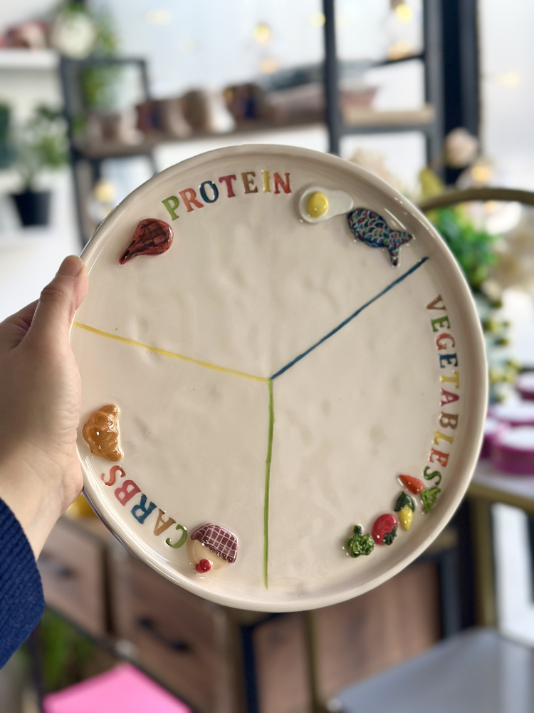  El Yapımı Diyet Tabağı – Protein • Carbs • Vegetables