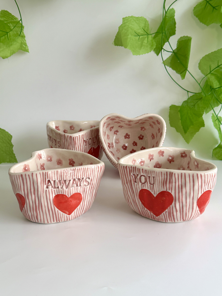Always You – El Yapımı Kalp Formlu Seramik Kupa