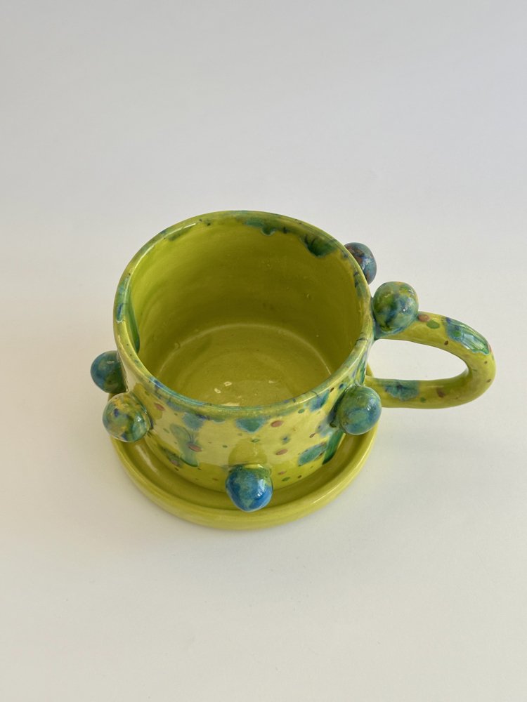 Confetti Garden Kupa & Tabak Seti