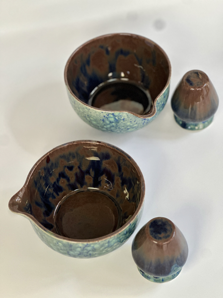 Peacock Matcha Bowl & Whisk Tutucu