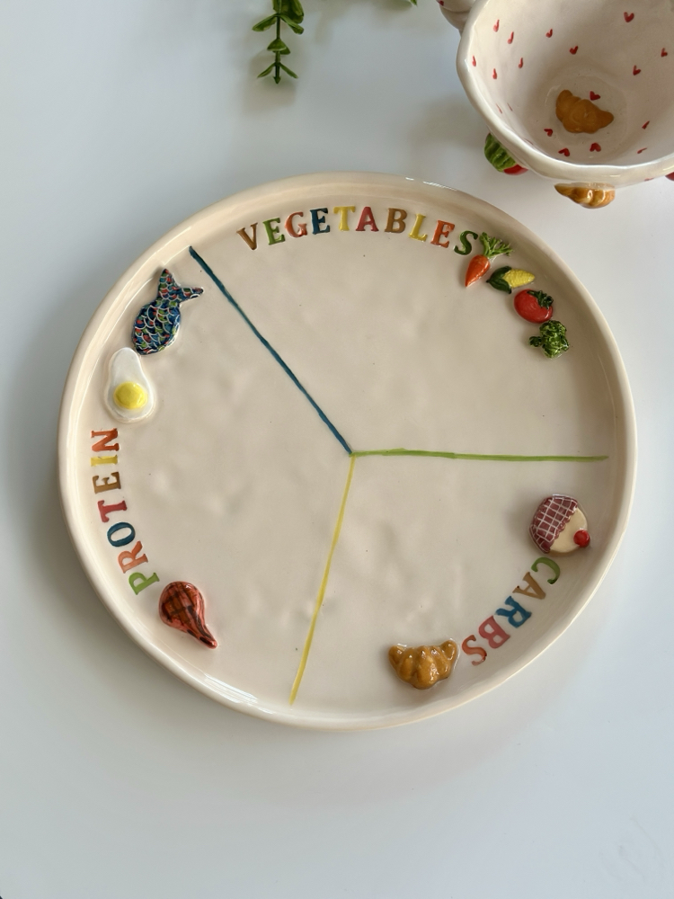  El Yapımı Diyet Tabağı – Protein • Carbs • Vegetables