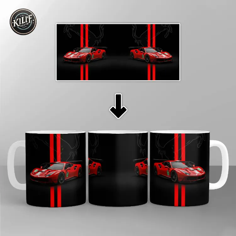 Ferrari Scuderia İkonik İtalyan — Baskılı Kupa Bardak
