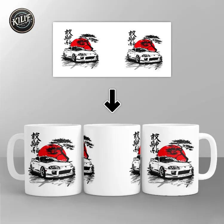 Toyota Supra JDM Ruhu & Bonsai — Baskılı Kupa Bardak