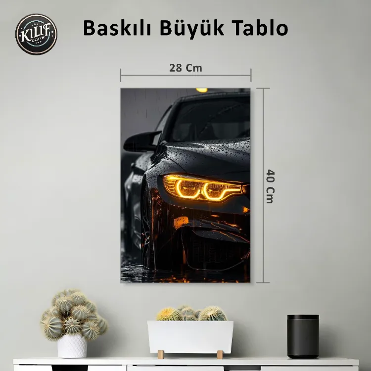 BMW Angel Eyes Yağmur Esintisi — Baskılı Büyük Tablo (40x28 cm)