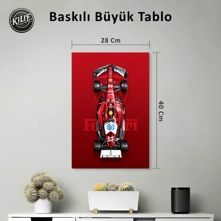 Ferrari SF-24 Hamilton #44 Efsanesi — Baskılı Büyük Tablo (40x28 cm)