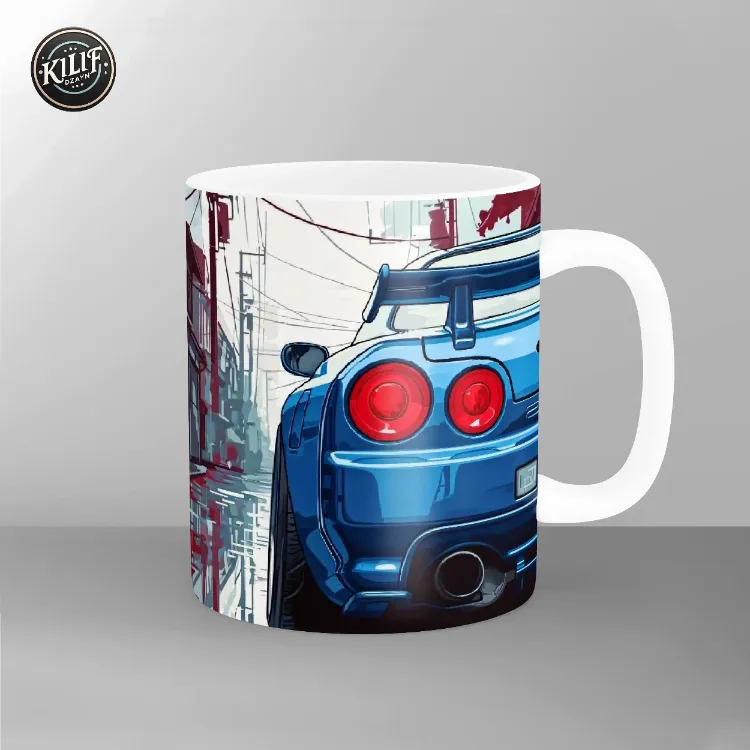 Nissan GT-R Mavi Sokak Modu — Baskılı Kupa Bardak