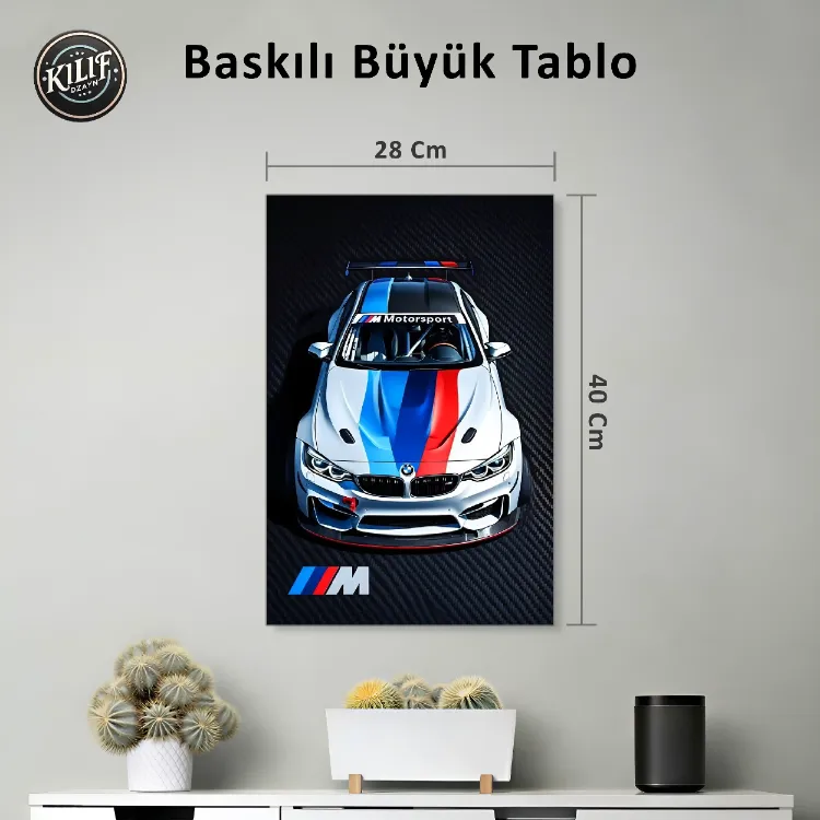 BMW M Motorsport Carbon Bakış — Baskılı Büyük Tablo (40x28 cm)