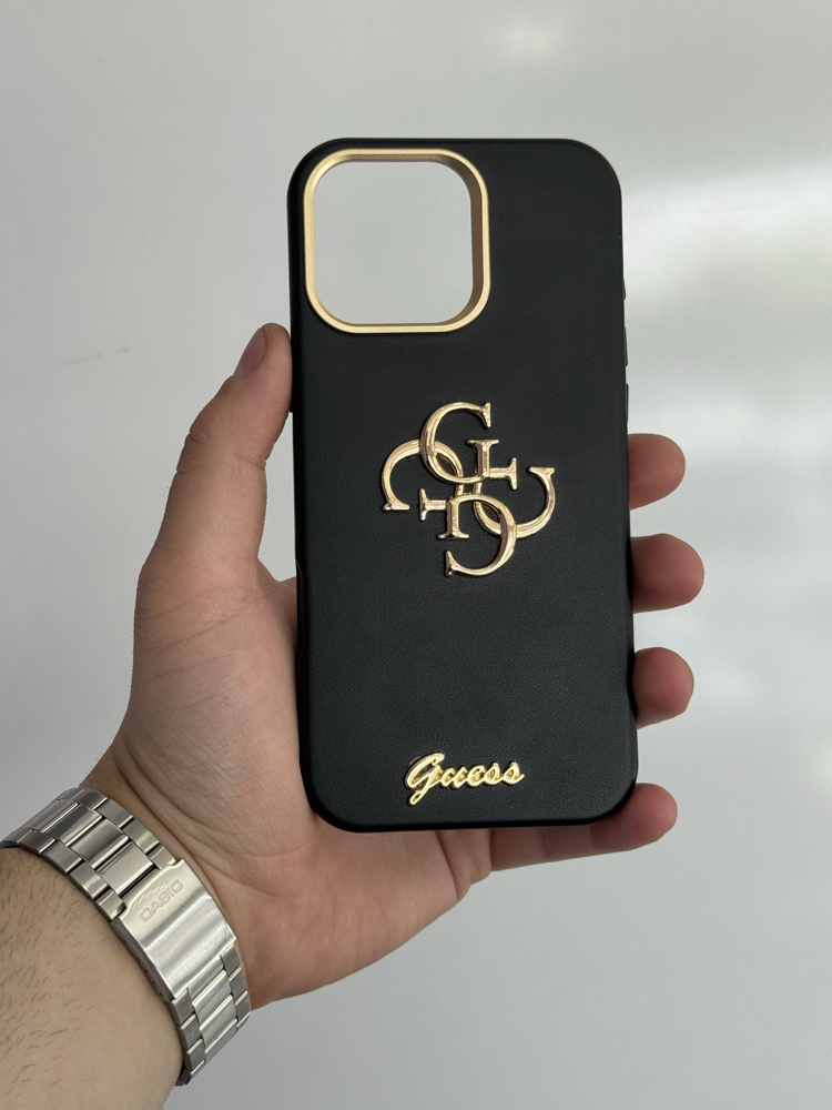 GUESS 4G LOGO SİYAH DERİ 