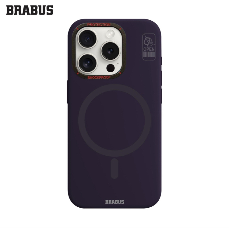 BRABUS Iphone 14 Pro DERİN MOR MagSafe Kamera Stand Özellikli İnce Mat Sert