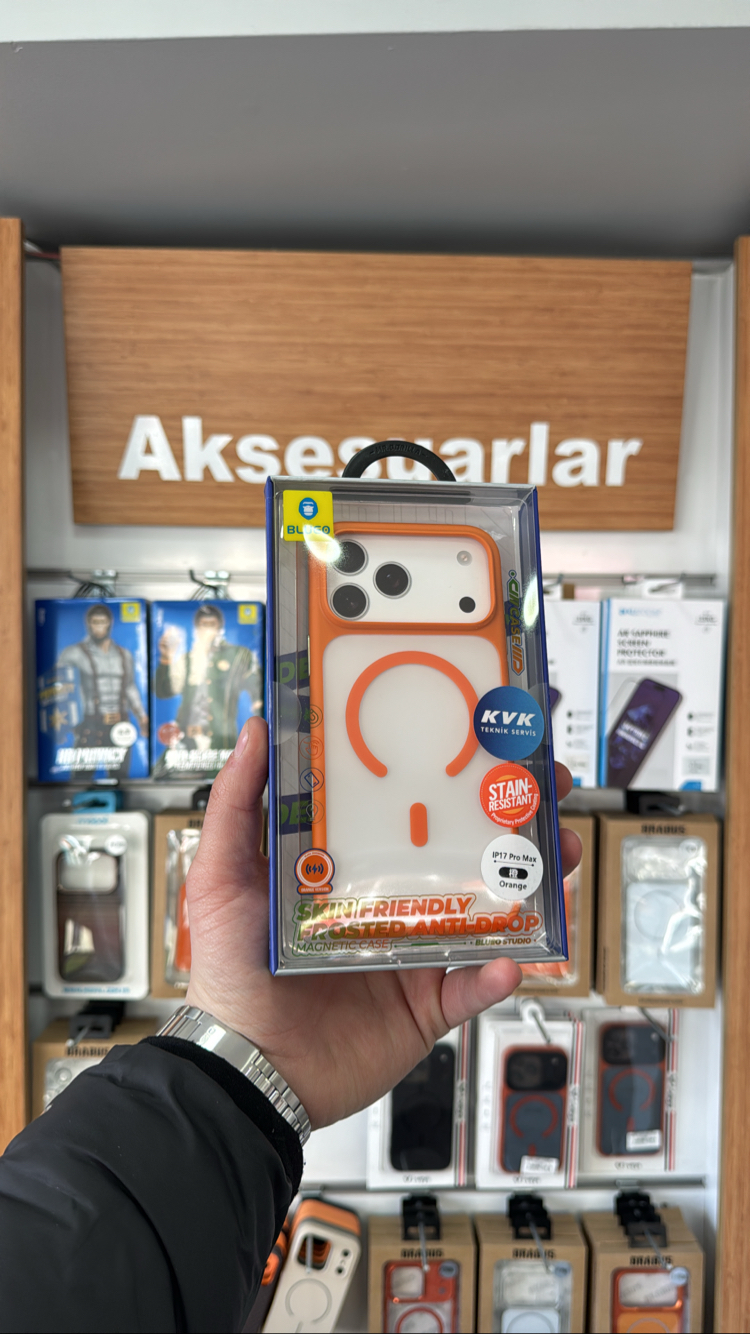 BLUEO 17 PRO MAX MAGSAFE KOZMİK TURUNCU