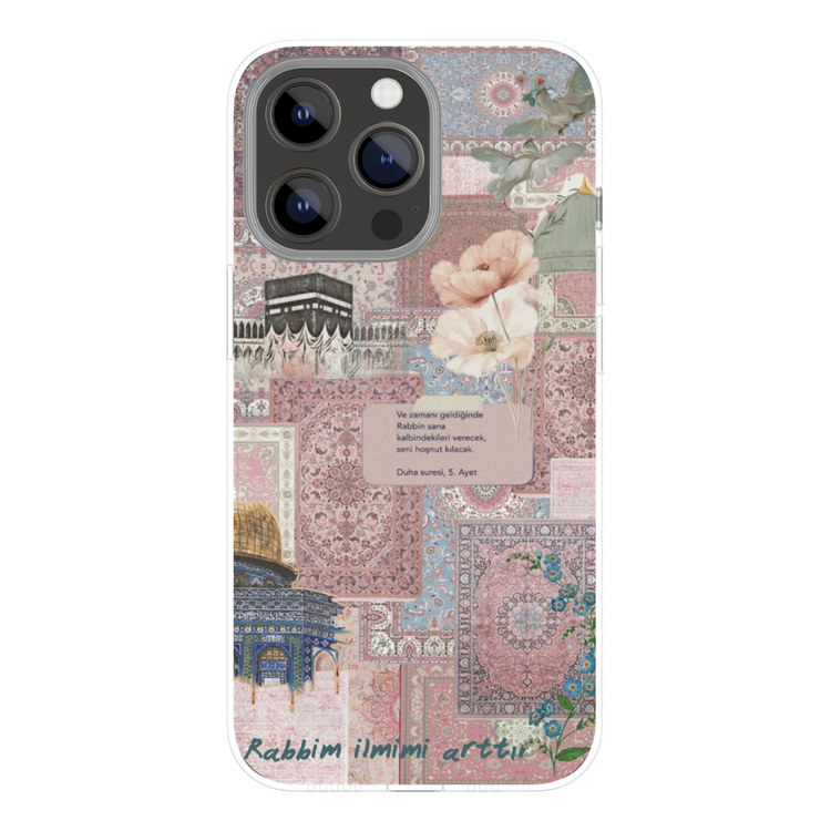 Etnik Pembe Halı - Rabbim İlmimi Arttır 