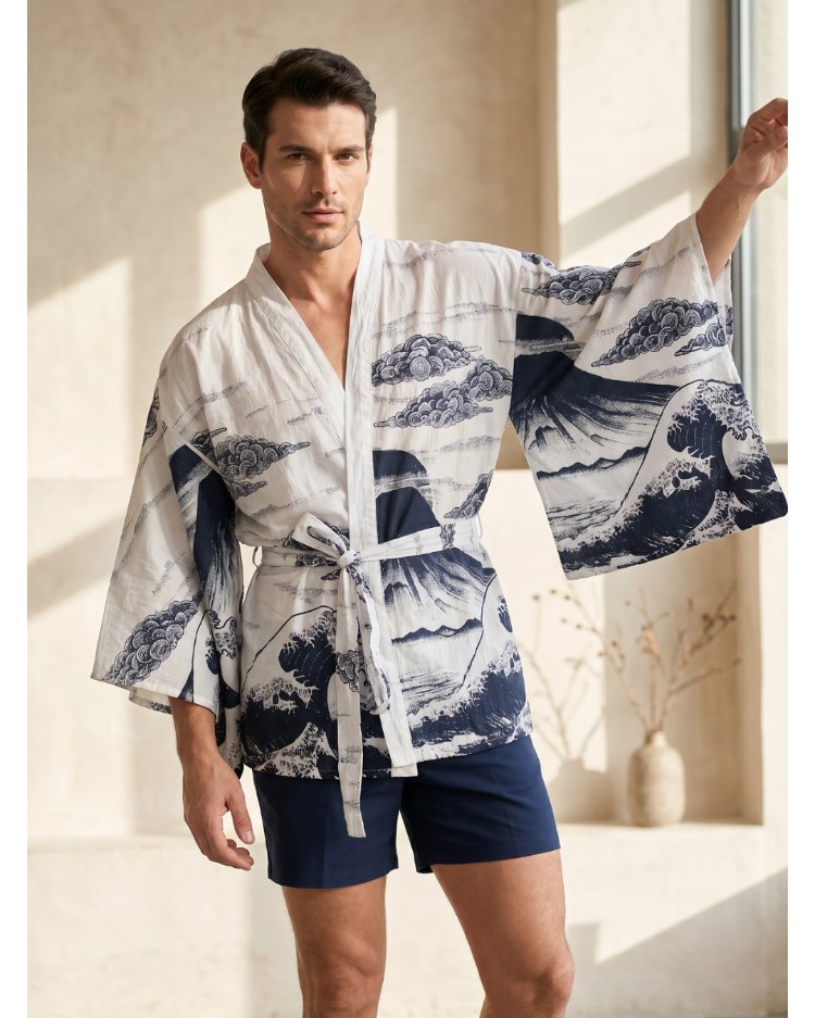 Indigo Wave Kimono 