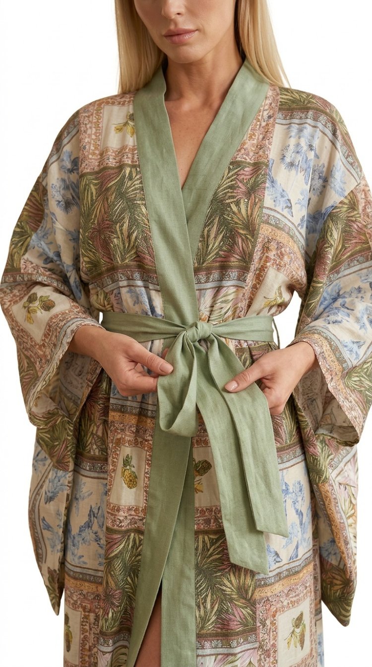 Mint river kimono