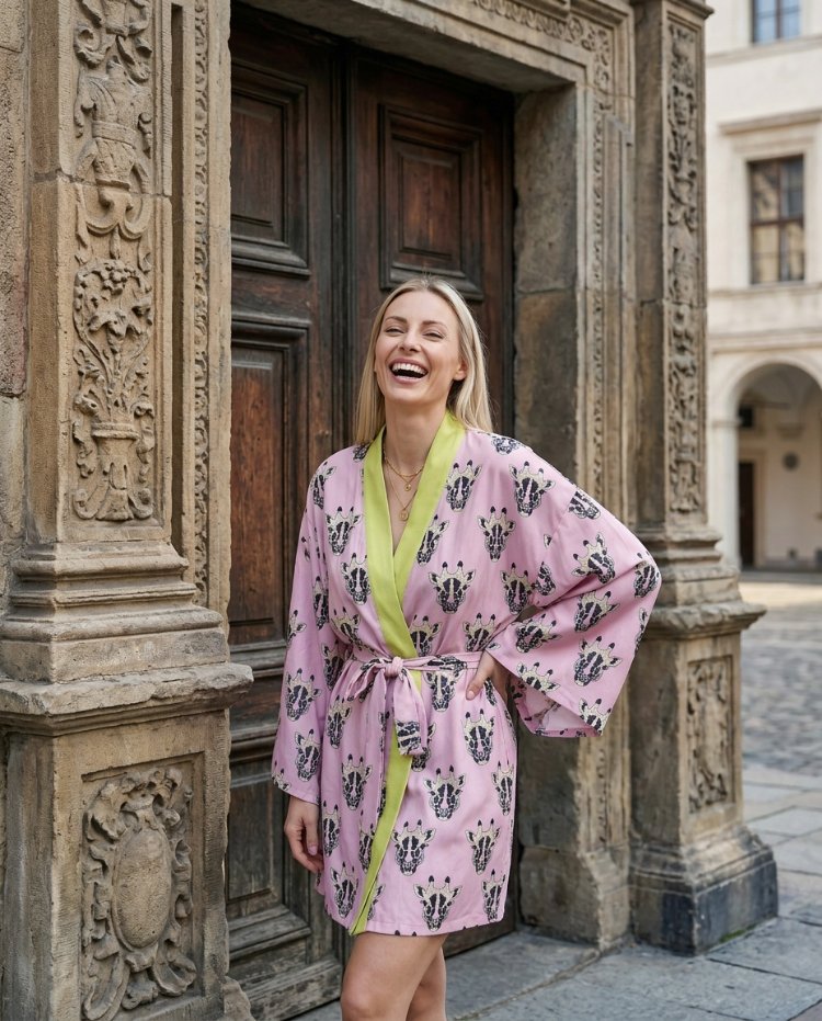 Pink Safari Kimono
