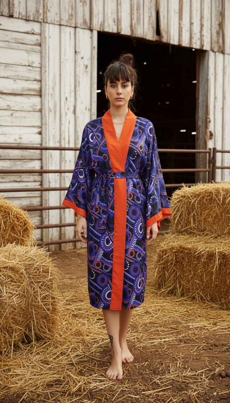 geometric kimono