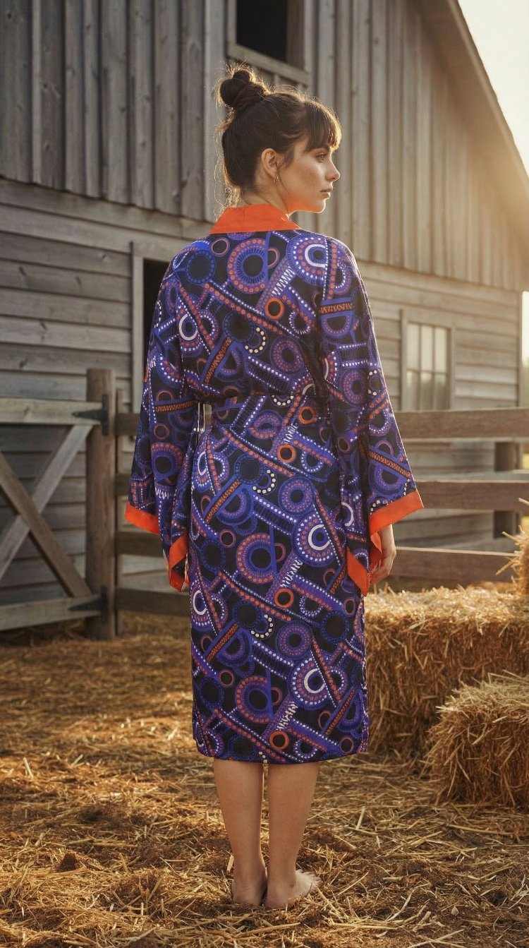 geometric kimono