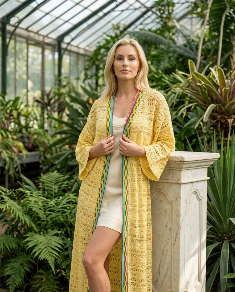 Yellow bird kimono