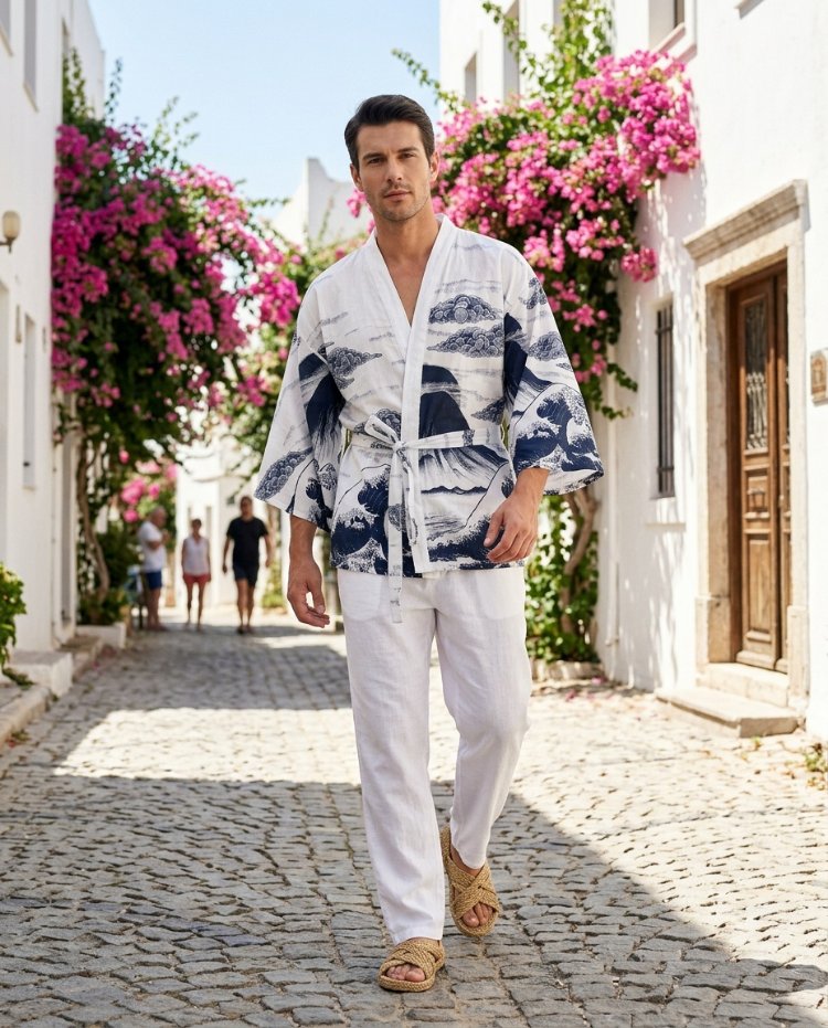 Indigo Wave Kimono 