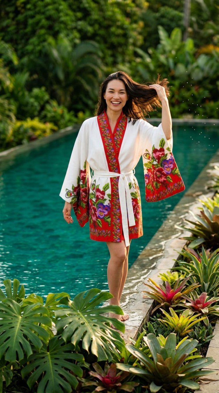 Flowers kimono