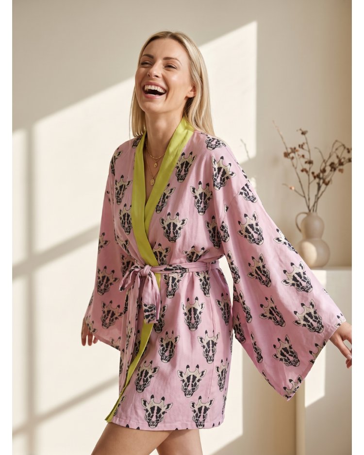 Pink Safari Kimono