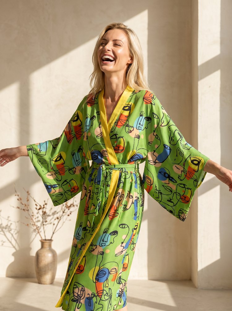 Faces kimono