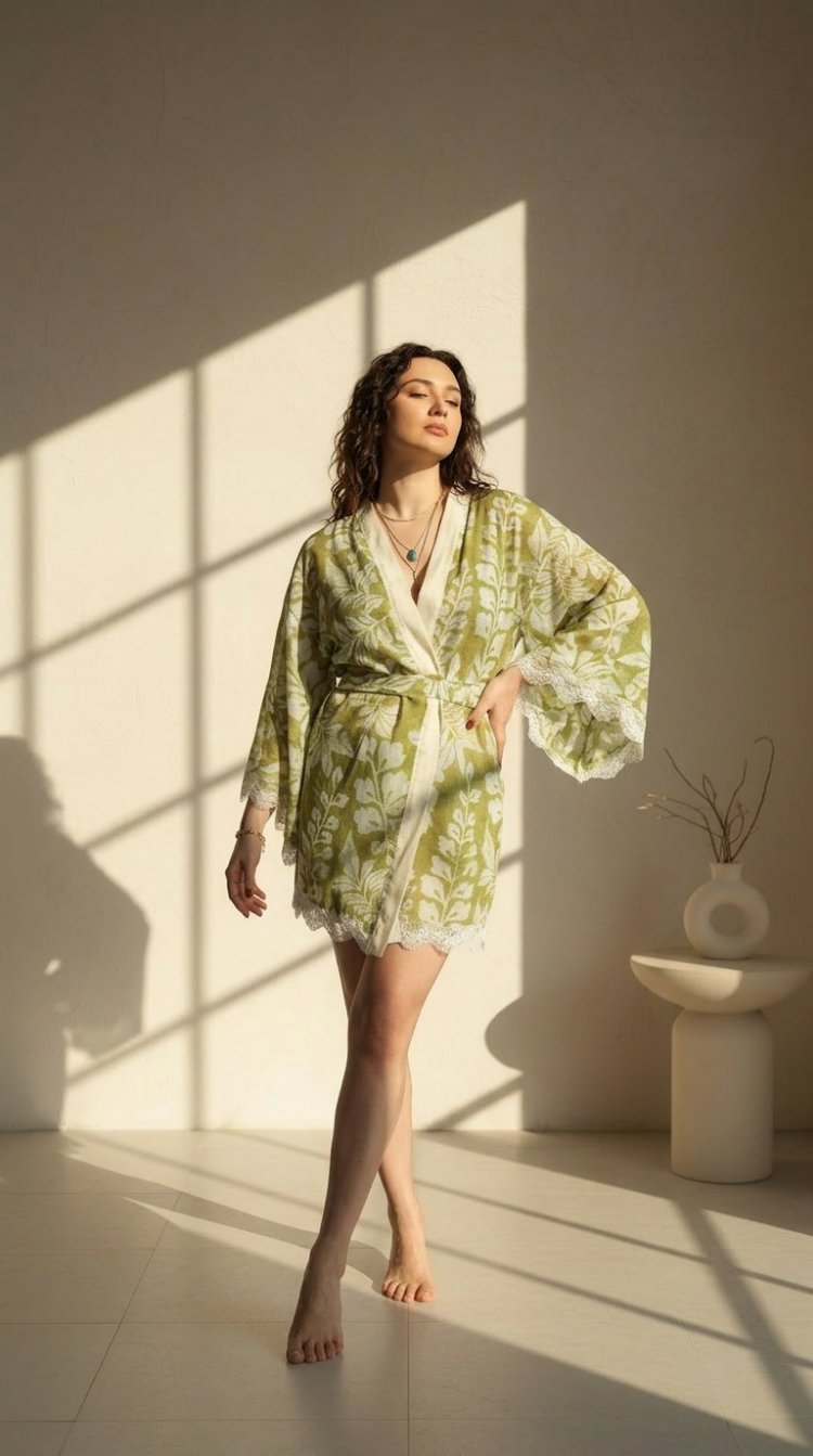 Green Plant kimono