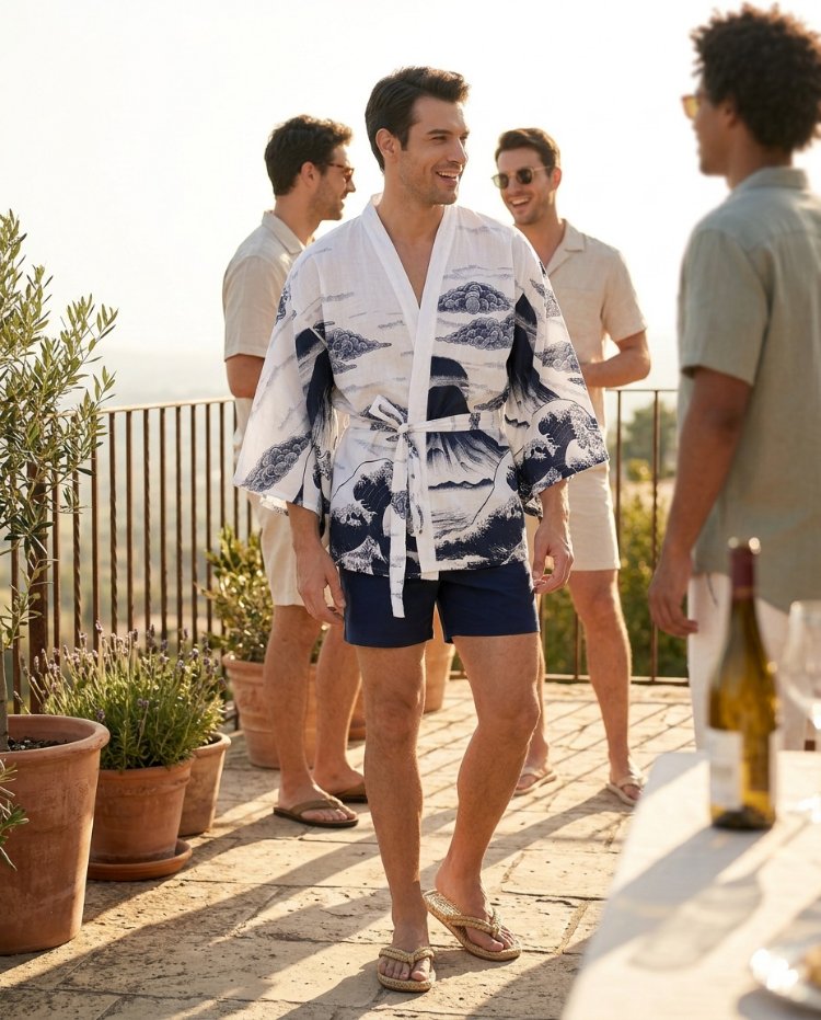 Indigo Wave Kimono 
