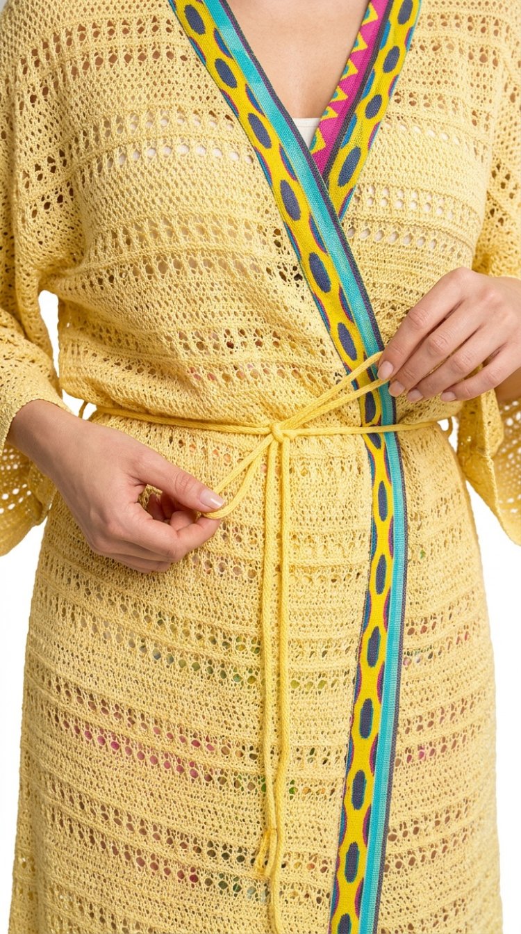 Yellow bird kimono