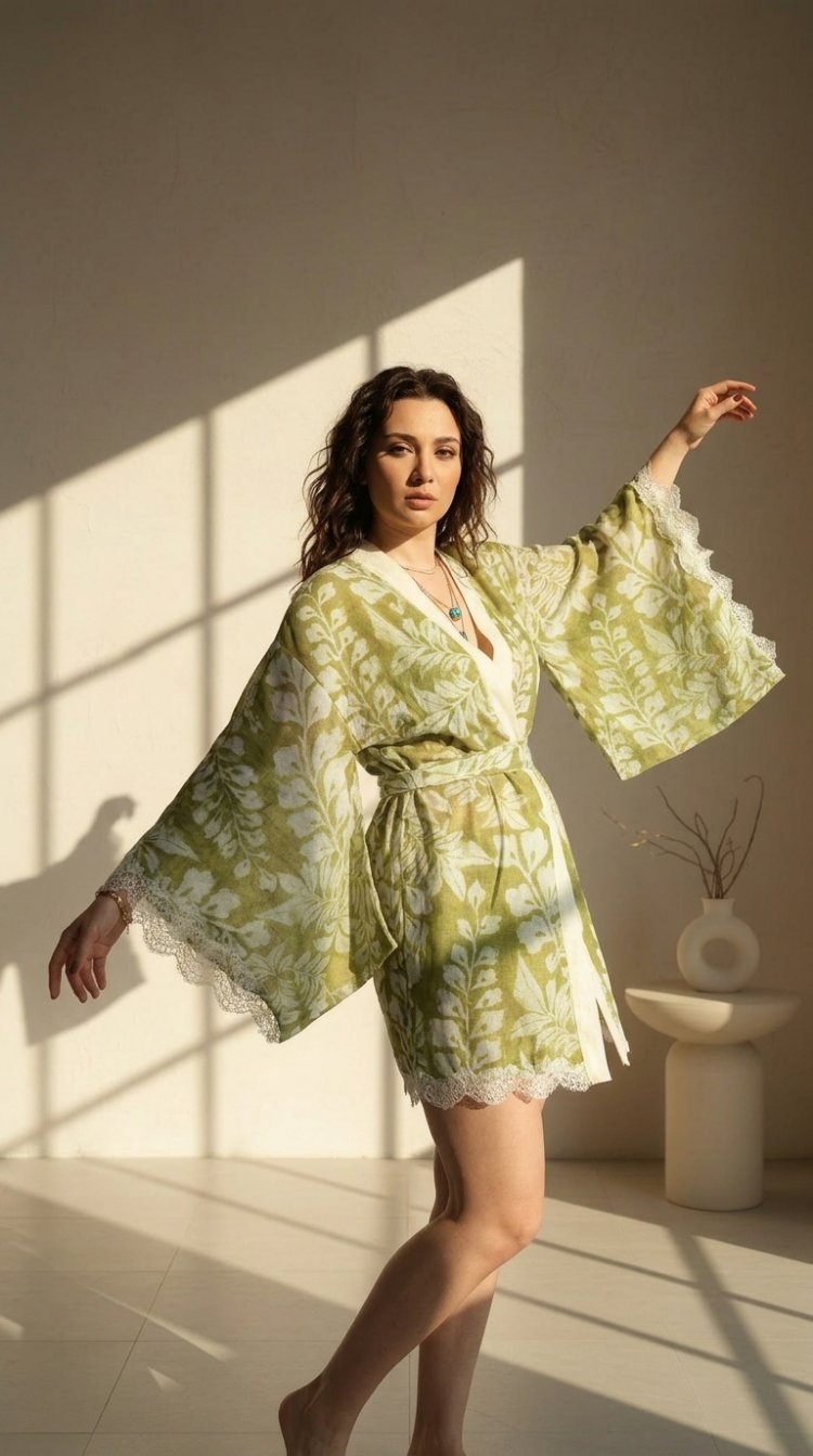 Green Plant kimono