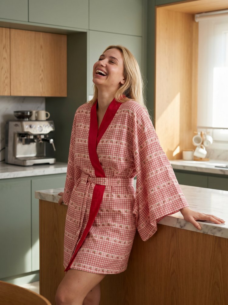 Cherry boom kimono