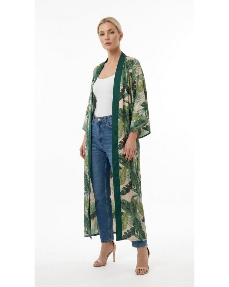 Dans of leaves kimono