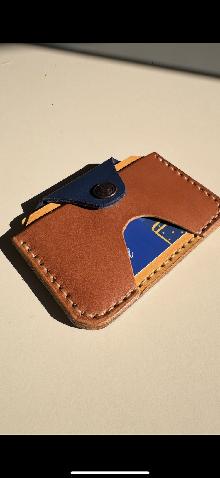 Çıt çıtlı Hakiki Deri Kartlık