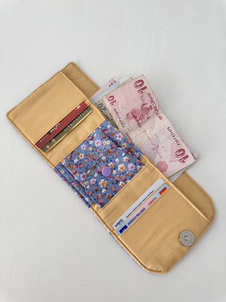 Katlamalı kumaş cüzdan