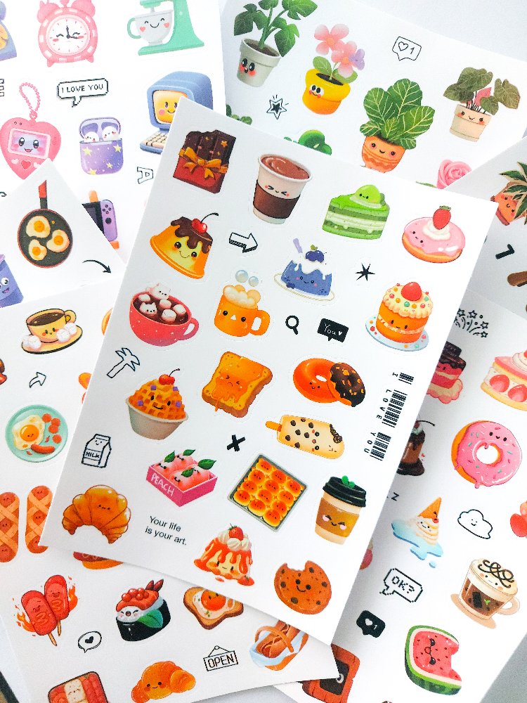 Sevimli Sticker Sayfaları 