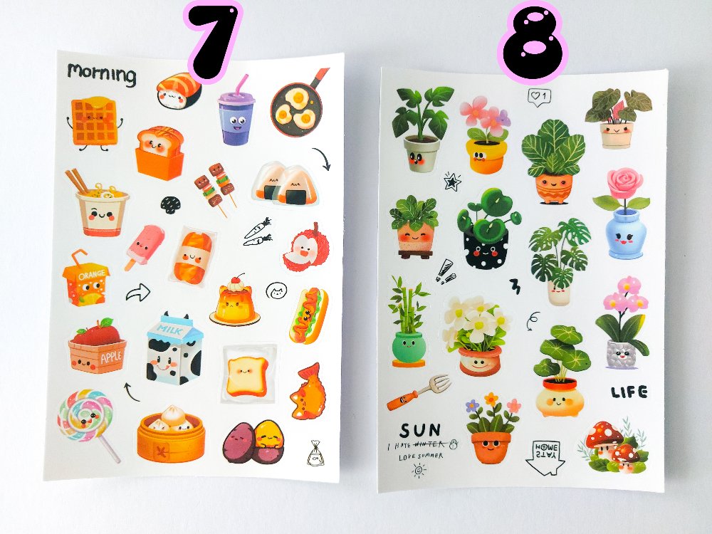 Sevimli Sticker Sayfaları 