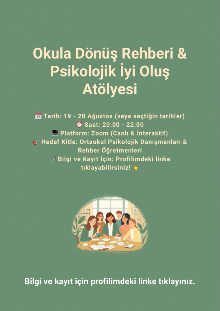 Okula Dönüş Atölyesi: Saha Hazırlığı & PDR İyi Oluşu (Canlı Atölye + Doküman Paketi)