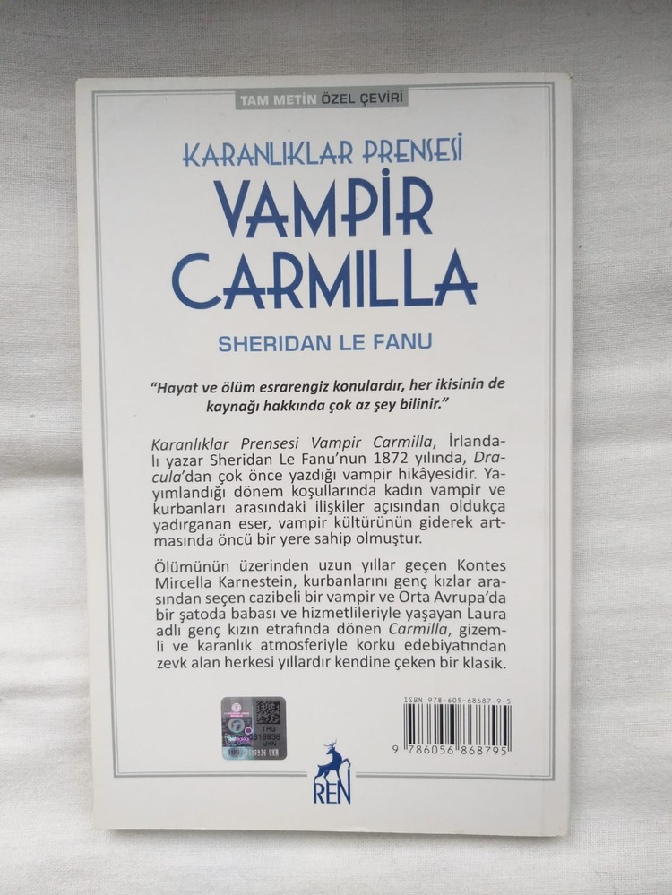 Karanlıklar Prensesi Vampir Carmilla - Sheridan Le Fanu