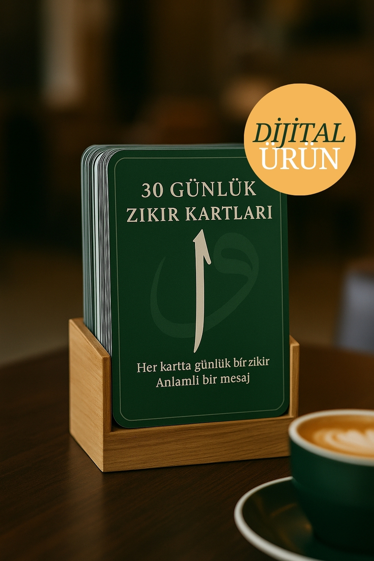 30 Günlük Dijtial Zikir Kartları – Her Güne Bir Zikir ve İlham Mesajı (Dijital Ürün)