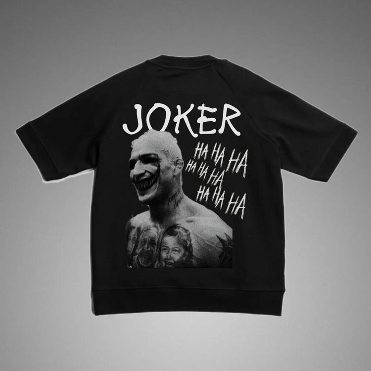 Charles Oliveira Joker Siyah Oversize T-shirt