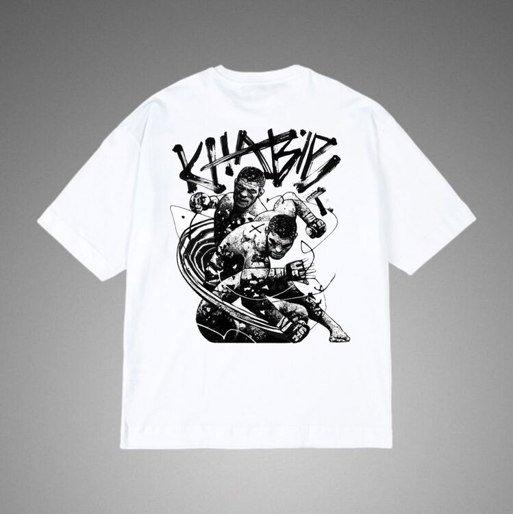 Khabib Time Beyaz Oversize T-shirt 