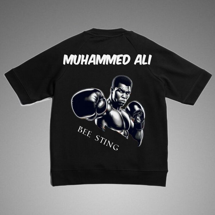 Muhammed Ali Siyah Oversize T-shirt 