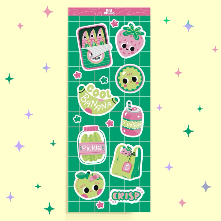 Cool Pop Green Sticker Sheet
