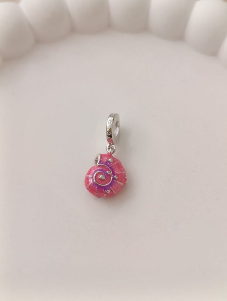Gümüş Pembe İstiridye Charm