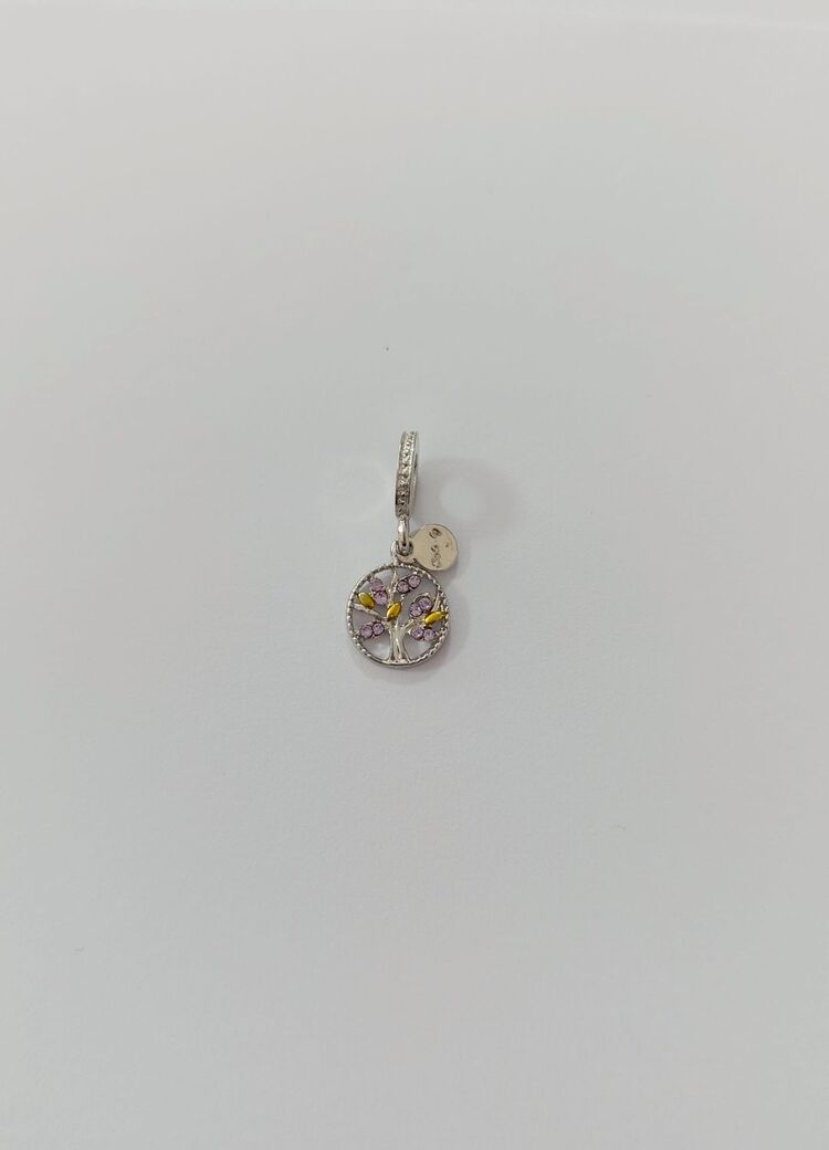 Lila taşlı hayat ağacı charm