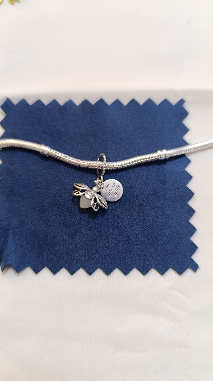 Gümüş Ateş Böceği Charm
