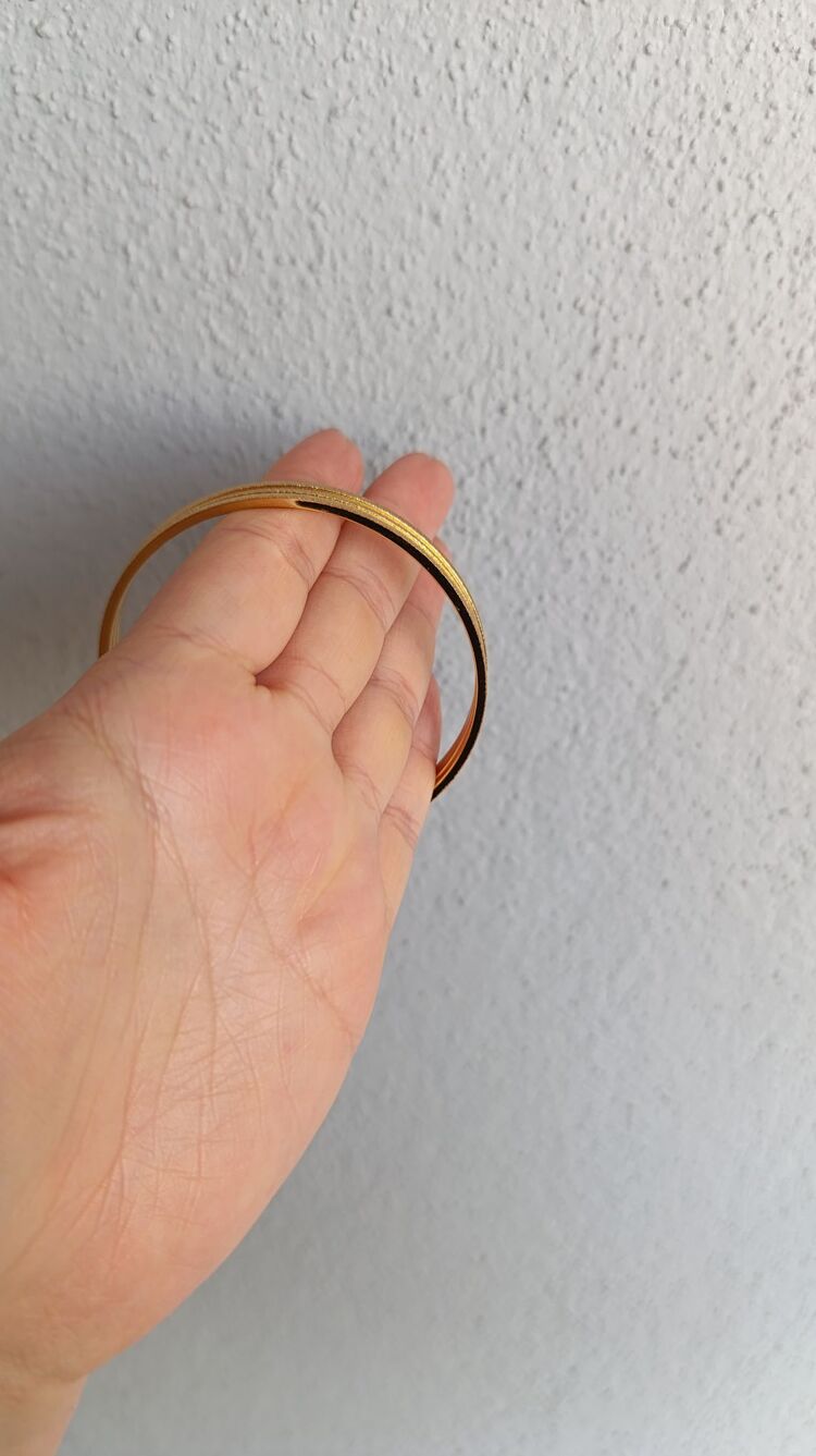Çelik Gold Renk 3'lü Kumlu Ajda Bilezik