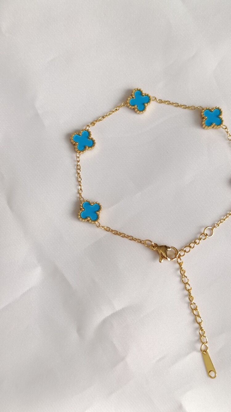 Van Cleef Mavi- Gold Bileklik