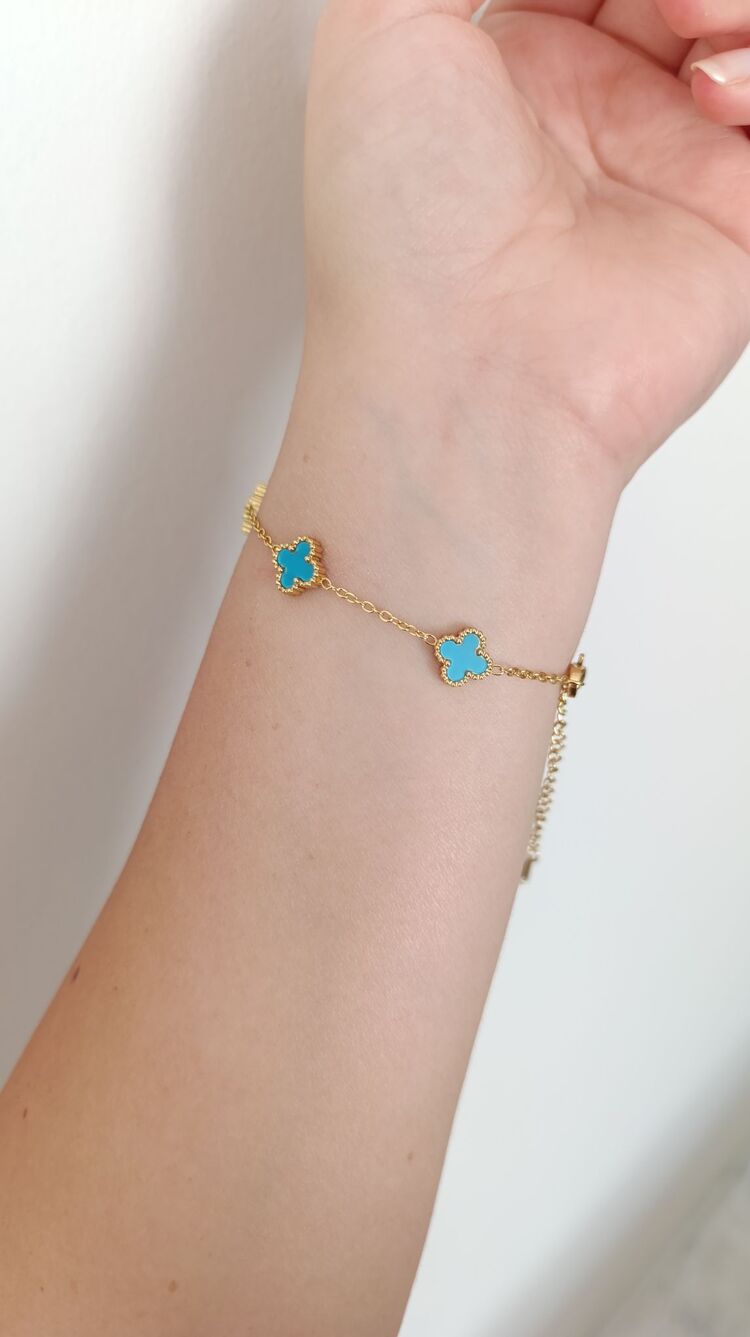 Van Cleef Mavi- Gold Bileklik