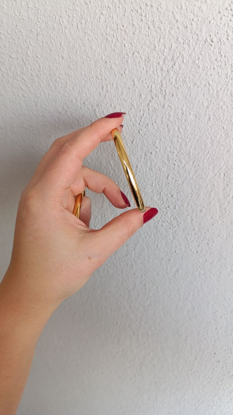 Çelik Gold Kare Ajda Bilezik